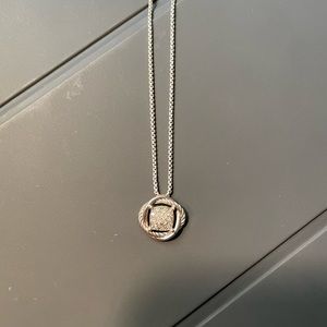 David Yurman infinity pendant necklace with Diamonds 13mm